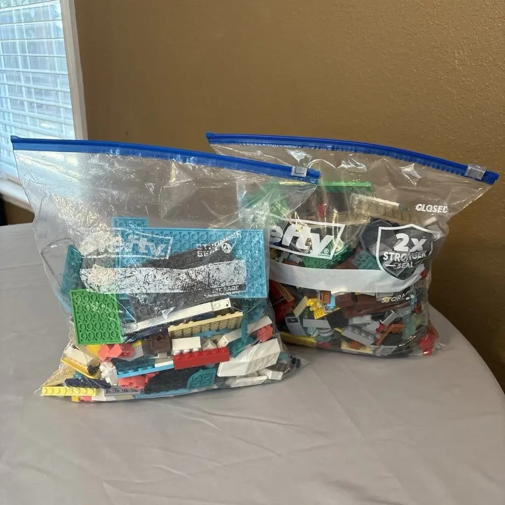 Mini Lego Bulk Lot - Over 3 Pound of Assorted Colors & Sizes Building Baseplate